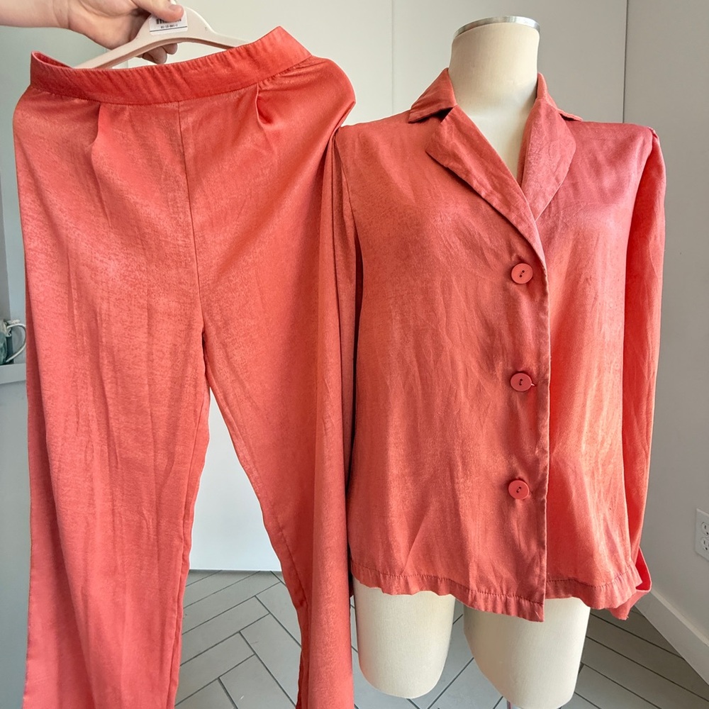Pretty Little Thing Coral Pantsuit Set